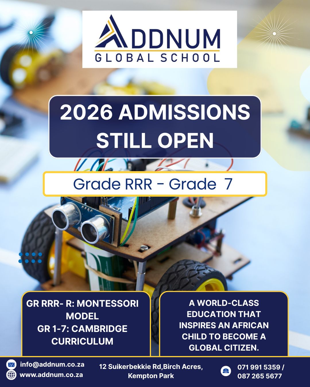 Blue And White Modern School Admission Instagram Post